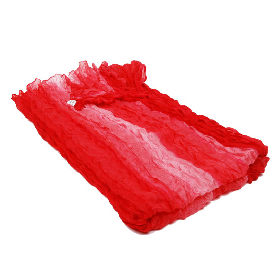 Seiden-Knitterschal rot-rosa