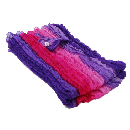 Seiden-Knitterschal lila-rosa