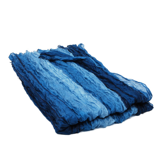 Seiden-Knitterschal graublau