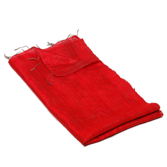 Schal aus Rohseide rot