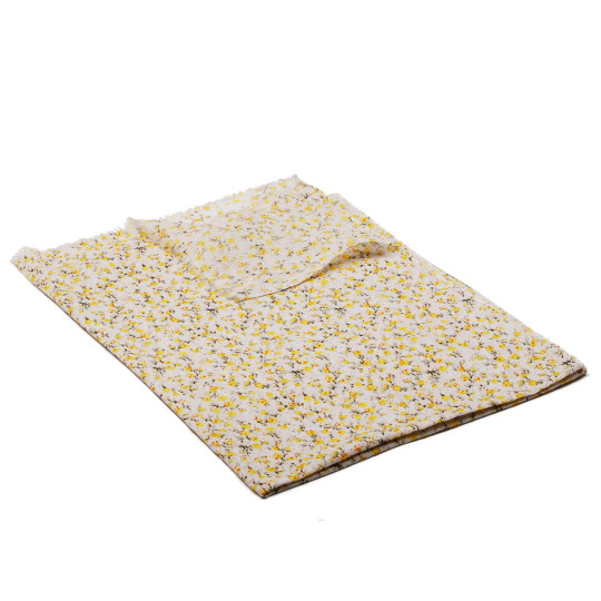 Schal aus Baumwolle gelb-weiß