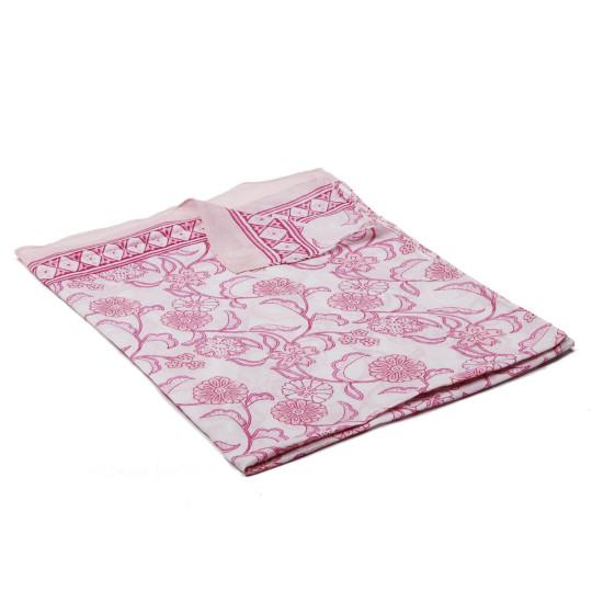 Schal aus Baumwolle rosa-weiß