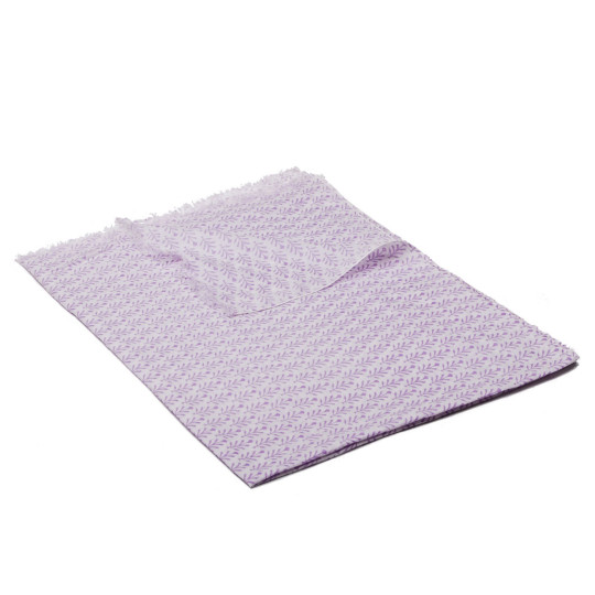 Schal aus Baumwolle lila-weiß