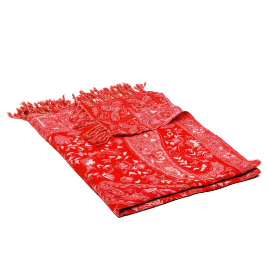 Schal aus Merinowolle rot