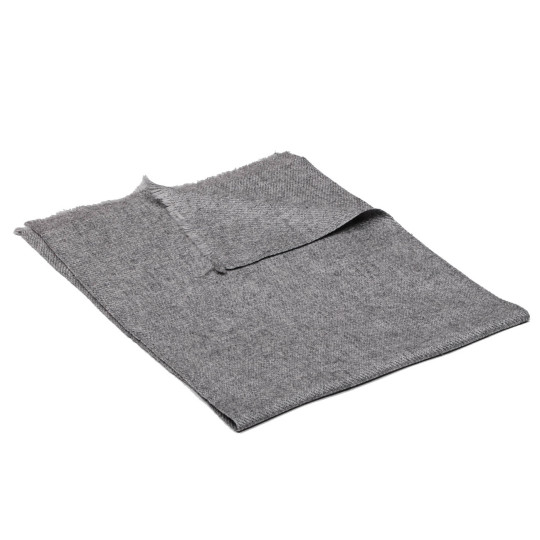 Wollschal Pashmina schmal grau