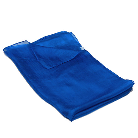 Seidenschal einfarbig blau