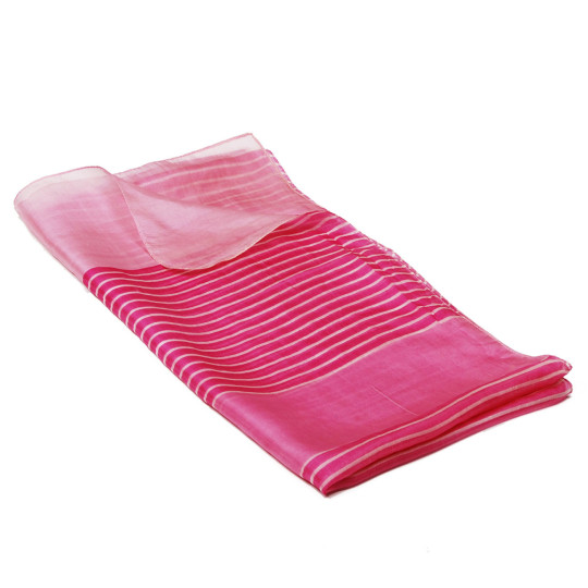 Seidenschal mit Aufdruck rosa