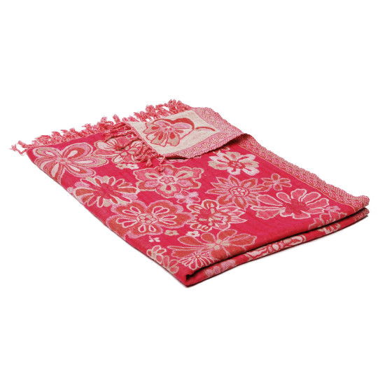 Schal aus Merinowolle rosa